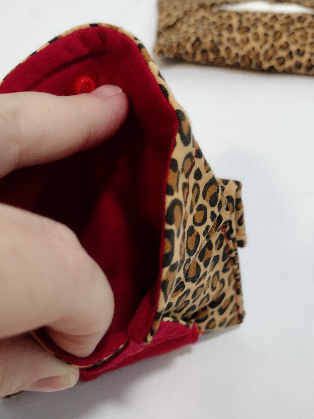 Handmade Leopard Print Fabric Pouch Set – 4 Pieces, Snap Closures - Picture 7 of 15